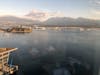 The North Shore and Stanley Park from the Pan Pacific Club Lounge.