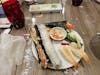 My poor attempt at making sushi at our learn to Make Sushi class, $30.00 per person