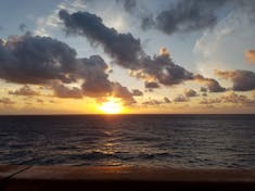 Always love the sunrise at sea!