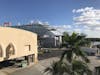 View of terminal and ship from parking garage 