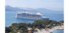 View of ship from the Zip Line platform in Labadee, Haiti