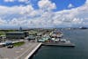 I eat lunch as much as I can at Grill Sea Food. It is right on the water and next to RCCL dock. 