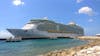 Freedom of the Seas docked at Aruba