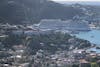 View of ship in port at St Thomas