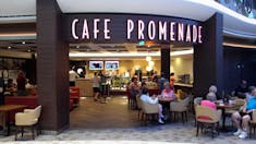 Cafe Promenade, very small selection for food and cookies. Mainly for coffee.