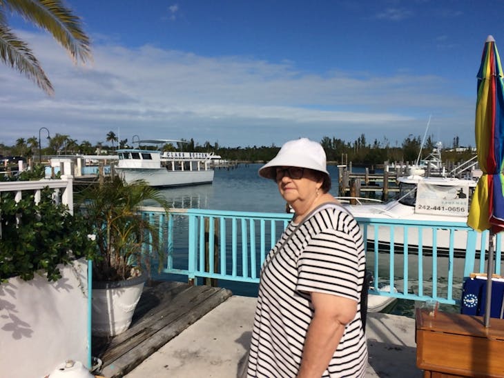 Freeport, Grand Bahama Island - Mom enjoying the day