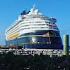 Disney Wonder in port at Castaway Cay 