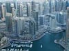 View from 52nd floor Marriott hotel  over Dubai marina
