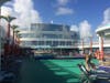 Our cabin, the glass looking box on top of the ship. Pic taken from the pool deck area