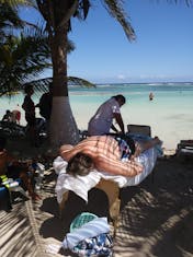 Costa Maya (Mahahual), Mexico - Wonderful beach massage!