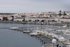 Ship view at the Ponta Delgada port