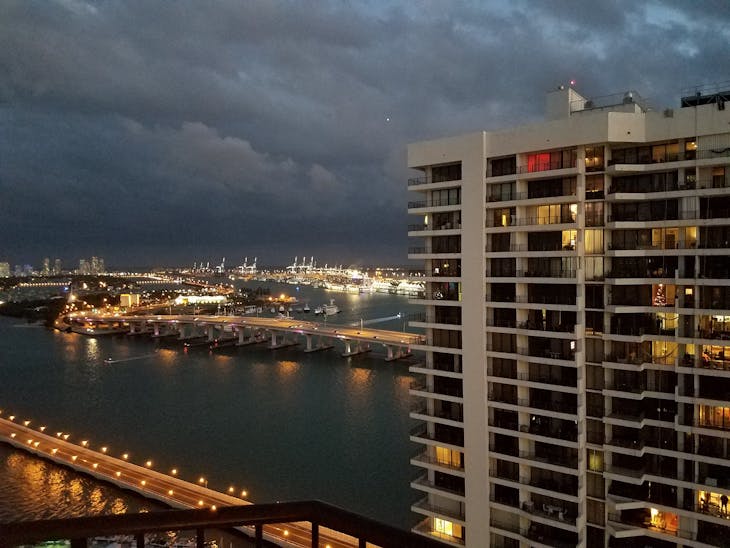 Miami, Florida - View of the cruise port from our hotel
