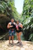 kids at the underground cavern swim