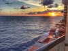 Sunrise on Celebrity Silhouette - December 18, 2017 - sailing towards San Juan