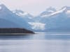 Glacier seen from ship after leaving Skagway