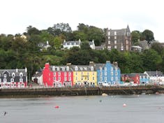Picturesque Portree from the Tender Boat