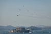 Blue Angels flying over Alcatraz