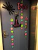 Decorated door for Halloween 