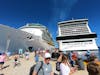 On the dock next to Liberty of the Seas in Cozumel