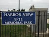 Small memorial park that has the Tear Drop Memorial