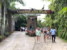 The entrance to Gumbalimba Park in Roatan