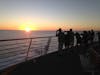 Sunrise on bow of ship