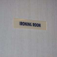 How you know it is the ironing room.