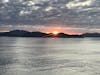 Sunrise while sailing into the Bay of Islands