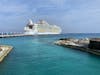 View of the ship from coco cay 