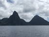 Piton's view from our catamaran 