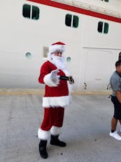 Santa was on the pier in Grand Turk!