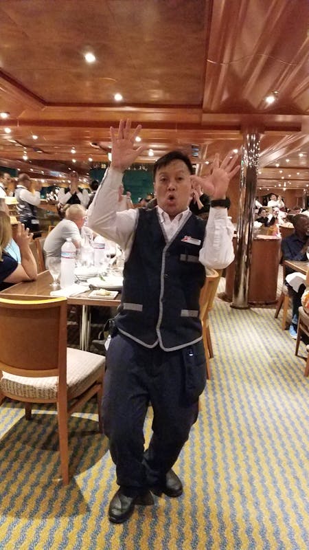 Our awesome server Albertus in the dining room - Carnival Magic