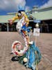 Mahogany Bay Roatan Ocean Plastic Art Piece with one of our ducks on it!