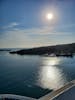 sun setting off Mahogany Bay Roatan