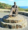 Statue of Lone Figure on top of Cole Bay Hill