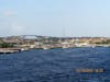 Curacao. Pulling to the docks. View from the Promenade deck.