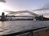 The iconic Sydney Bridge as viewed from the Opera House
