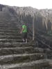 Climbing the stairs to the Temple