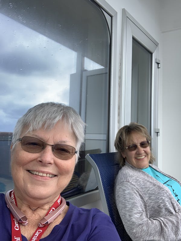 Relaxing on the balcony - Carnival Vista