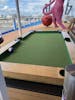 Soccer ball billiards 