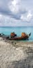 The old shipwreck at the end of the island behind the cemetary.