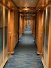 Hallway view from our cabin in the middle of the ship. The other side was just as long.