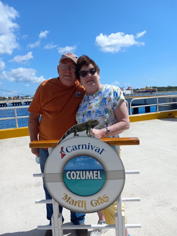 Went to Mardi Gras and had our photo made.  Ship photographer thought we were on it.  It has same cabin numbers as our ship we were on - Carnival Breeze