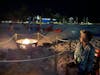 Lighthouse Beach on Ocean Cay at night 