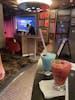 Karaoke Bar! Blue pina colada and strawberry 