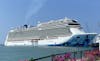 The Norwegian Bliss in port at Cartagena Columbia