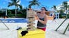 Playing Jenga in South Beach 