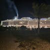 MSC Divina at night on Ocean Cay