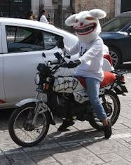 A unique biker in Merida