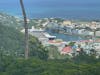 A view of the Equinox from the hills above Castries on St. Lucia